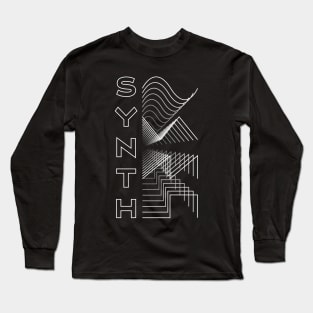 Synth Waveform Audio Analog Design Modular Gift Long Sleeve T-Shirt